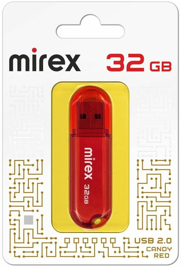 Флешка USB Flash Drive MIREX CANDY RED 32GB