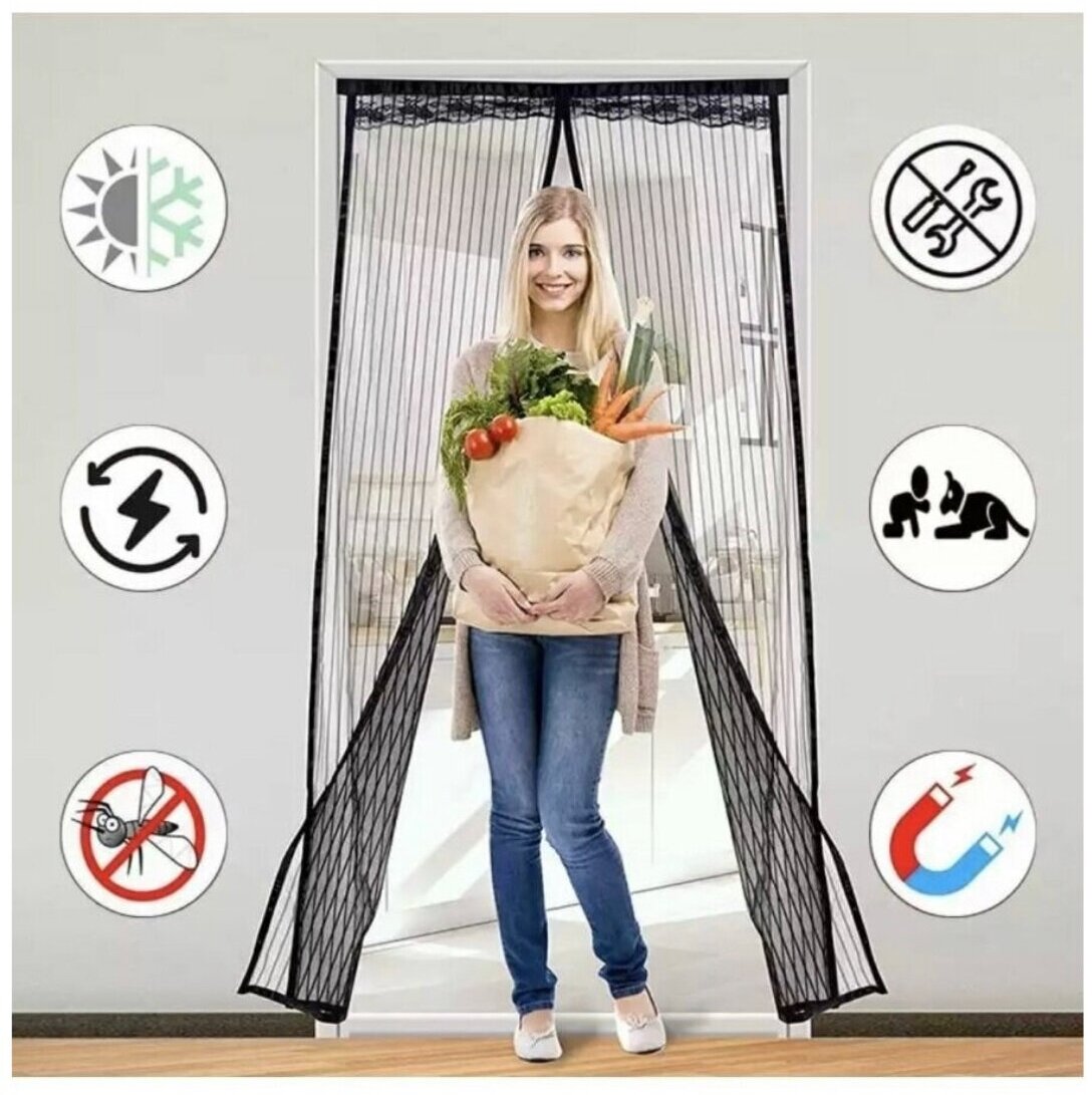 Москитная сетка на дверь на магнитах от мух комаров