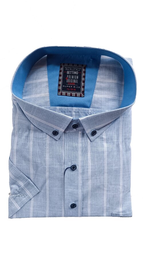 Рубашка Bettino, размер 7XL(70), голубой