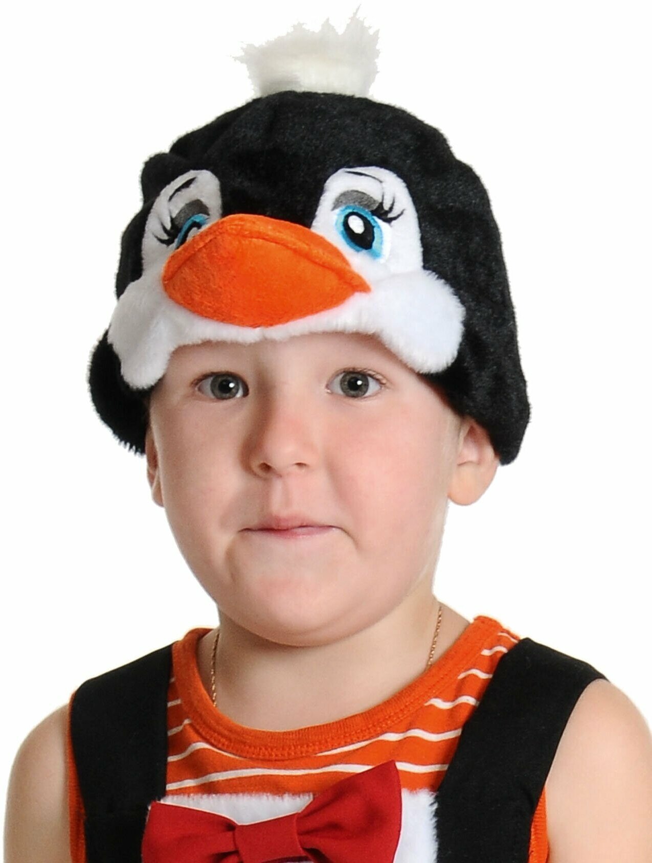 Карнавальная маска - шапочка детская "Пингвинчик".
