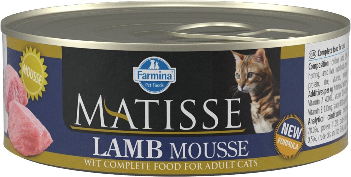 Корм консервированный для кошек Farmina Matisse, мусс с ягненком, 85 г, 1 шт.