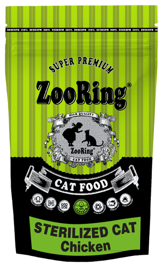 ZOORING STERILIZED CAT DUCK для взрослых кастрированных котов и стерилизованных кошек с уткой (0,35 кг) - фотография № 1