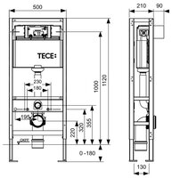 Рамная инсталляция TECE 9300093 красный