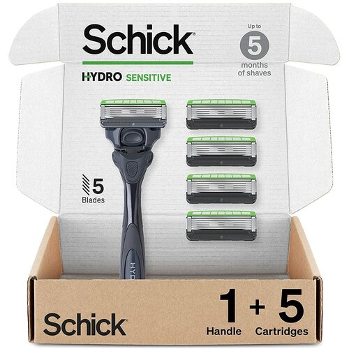 Бритва для мужчин с чувствительной кожей с 5 лезвиями Schick Hydro Sensitive Razor