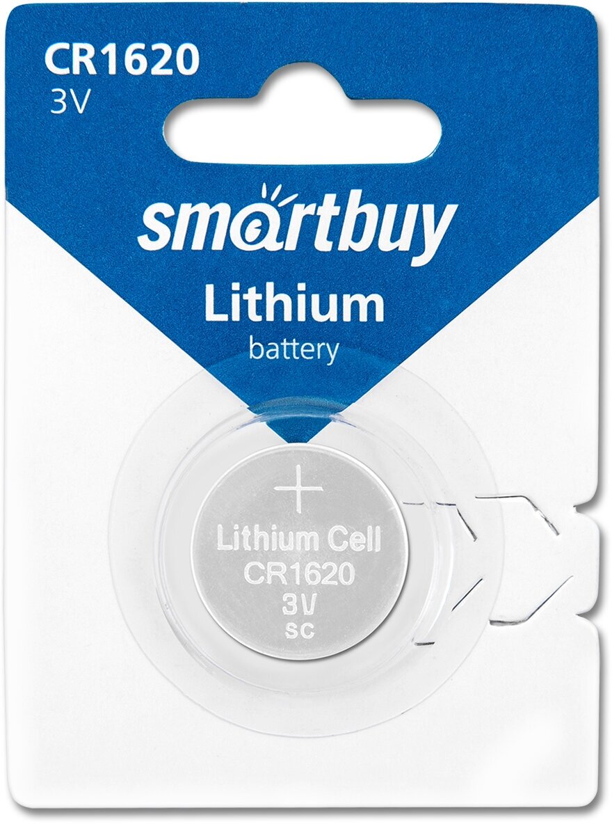 Батарейка CR1620 3V SmartBuy Blister, 1 шт.