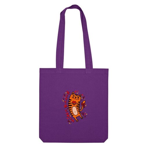 фото Сумка шоппер us basic, фиолетовый