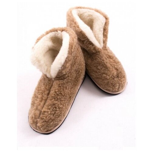 тапочки wool lamb размер 40 41 белый бежевый Тапочки Wool Lamb, размер 40-41, бежевый, коричневый