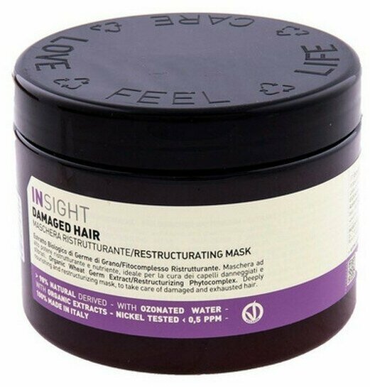 Маска для поврежденных волос Insight Damaged Hair Restructurizing Mask, 500 мл