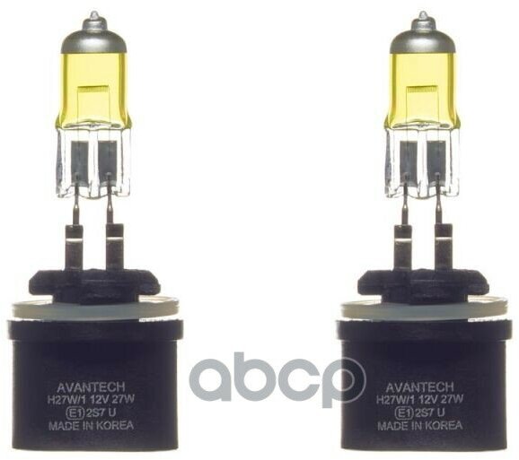 Лампа высокотемпературная Avantech H27/1 12V 27W (50W) 3000K, комплект 2 шт. арт. AB3027