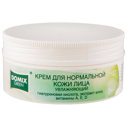 Domix Green, Крем увлажняющий для нормальной кожи лица с гиалуроновой кислотой, витаминами, 75 мл