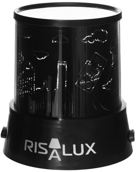 Ночник-проектор "Город" LED USB/от батареек черный 10,8х10,8х11,5 см - фотография № 5