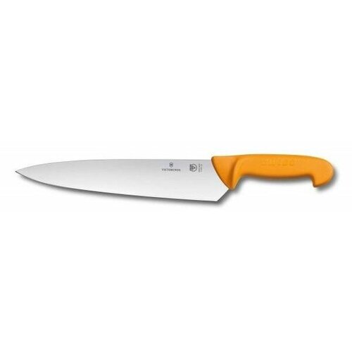 Нож кухонный Victorinox Swibo (5.8451.26) стальной разделочный для мяса лезв.260мм прямая заточка желтый