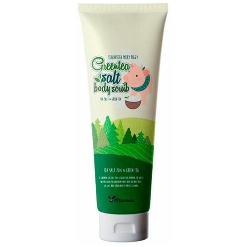 Elizavecca Очищающий скраб для тела с морской солью и экстрактом зелёного чая Milky Piggy Greentea Salt Body Scrub tube 300 мл 3302₽