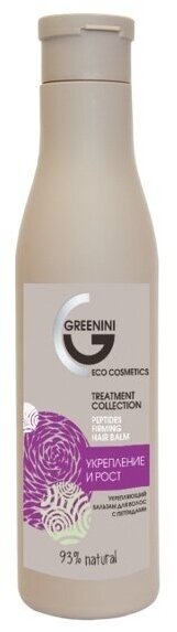 Greenini / Гринини Бальзам укрепляющий для всех типов волос с пептидами 250мл / уход за волосами
