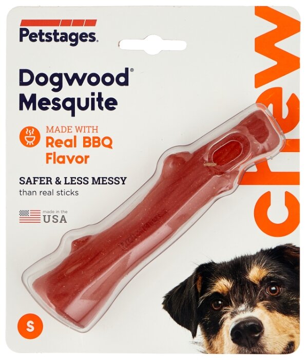 Petstages игрушка для собак Mesquite Dogwood с ароматом барбекю 16 см маленькая - фотография № 1