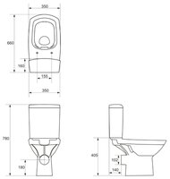 Унитаз Cersanit Carina Clean On KO-CAR011-3/5-COn-S-DL белый