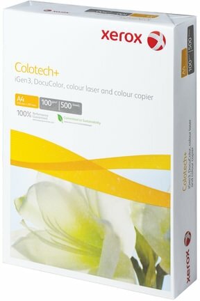 Бумага XEROX COLOTECH PLUS, А4, 100 г/м2, 500 л, для полноцветной лазерной печати, А++, 170% (CIE), 003R98842