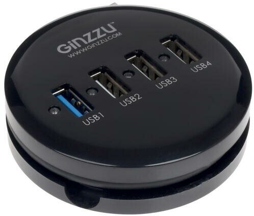 USB-концентратор Ginzzu GR-314UB разъемов: 4