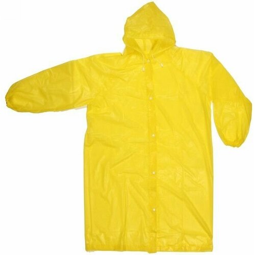 Дождевик-плащ 60 Мкрн 115см Катрина с капюшоном и завязками на кнопках желтый ДоброСад 327₽