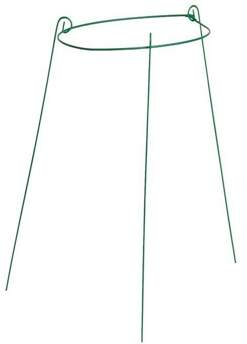 Кустодержатель, d = 33 см, h = 65 см, ножка d = 0.3 см, металл, зелёный, троеножка - фотография № 1