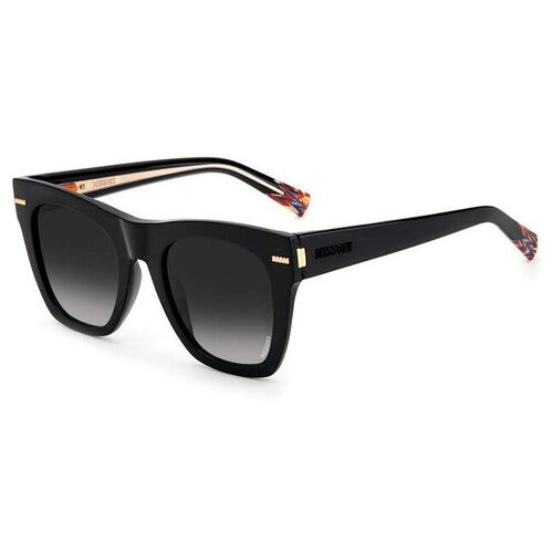 Солнцезащитные очки Missoni, прямоугольные, оправа: пластик, для женщин, черный