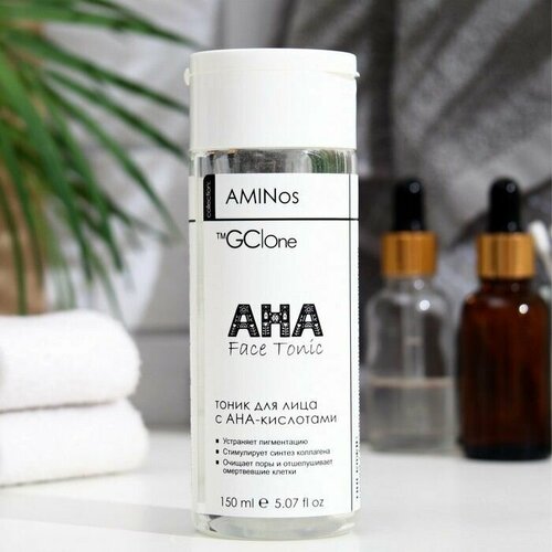 Тоник для лица с комплексом AHA кислот мягко отшелушивает и обновляет кожу. При регулярном применении выравнивает рельеф и тон кожи, улучшает цвет лица, устраняет постакне, пигментацию и рубцы, борется с возрастными изменениями, сокращает глубину морщин, повышает упругость и эластичность. Тоник увлажняет и придает коже сияние. Очищает и сужает поры, осветляет черные точки. Ускоряет процессы регенерации и обновления клеток. Обладает противовоспалительным действием.