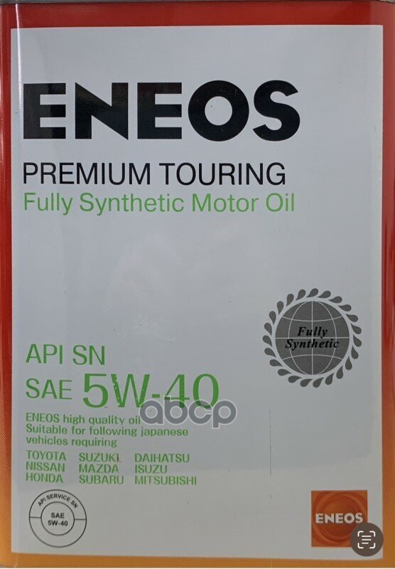 ENEOS Масло Моторное Eneos Gran Touring Sm Синтетика 5W40 4Л