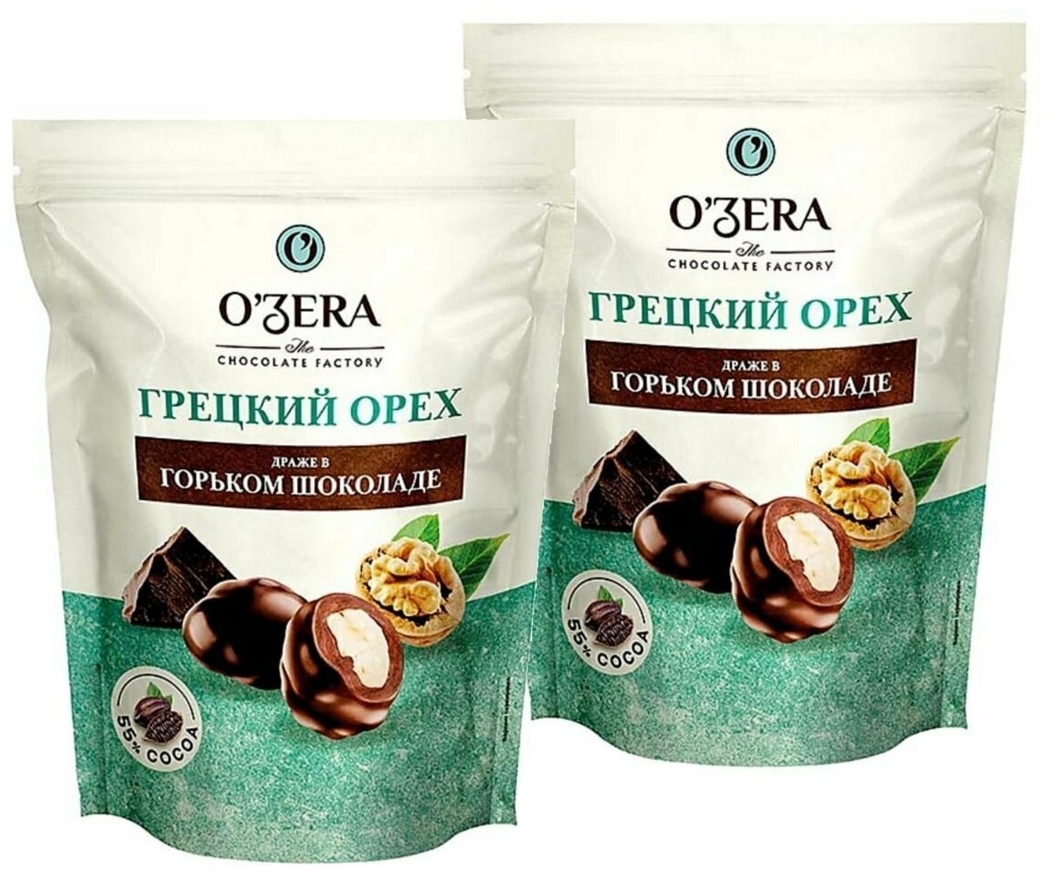 OZera, драже Грецкий орех в горьком шоколаде,2шт по 150 г - фотография № 1