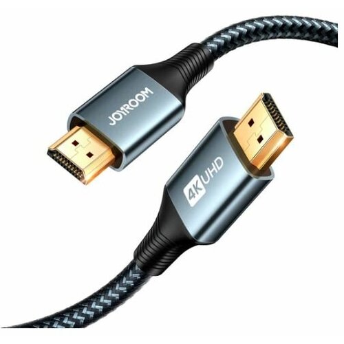 Кабель HDMI - HDMI 2м Joyroom SY-20H1 4K в оплетке черный кабель hdtv lightning hdmi 4k joyroom sy 35l1 3м серый