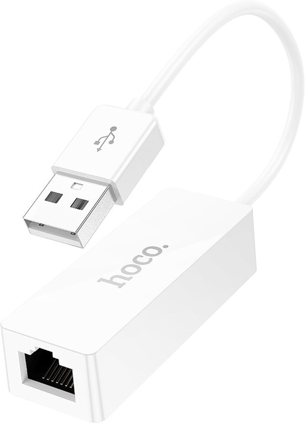 Адаптер HOCO UA22 USB на ETHERNET RJ45 (100 Mbps) белый