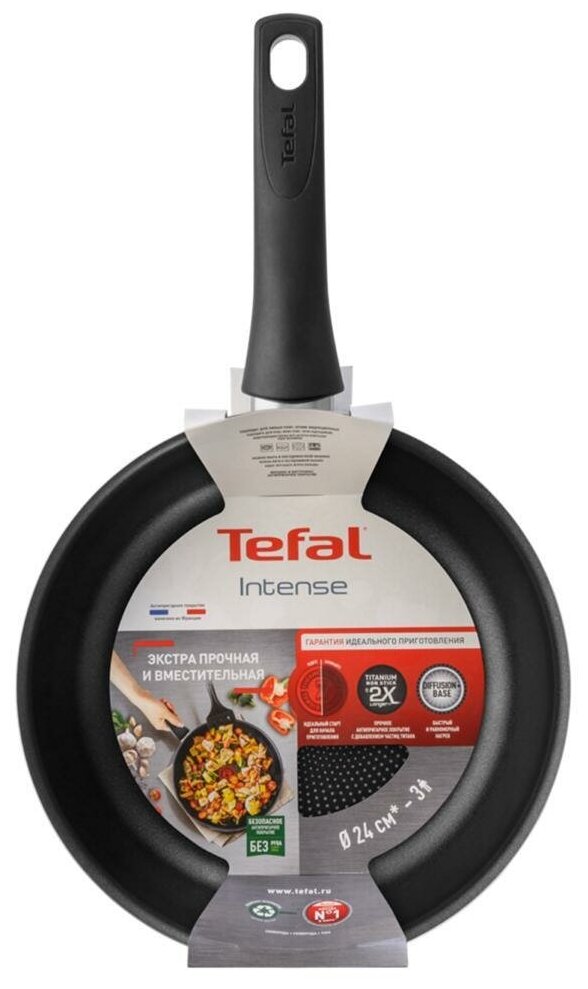 Сковорода TEFAL Intense 24см антипригарное покрытие штампованный алюминий