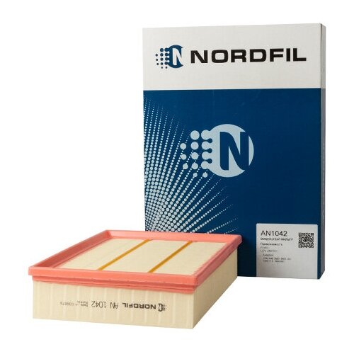 Фильтр воздушный NORDFIL AN1042 Ford Focus C-Max Focus II Volvo C30 S40 II V50 OEM 1486 710, 7M519601CA, 1232 496, 3M51-9601-AA, 8683561