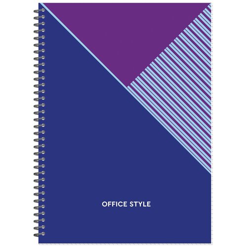 Бизнес-тетрадь А4,96л, обл. карт, греб, кл, Attache Economy, Office Sty.