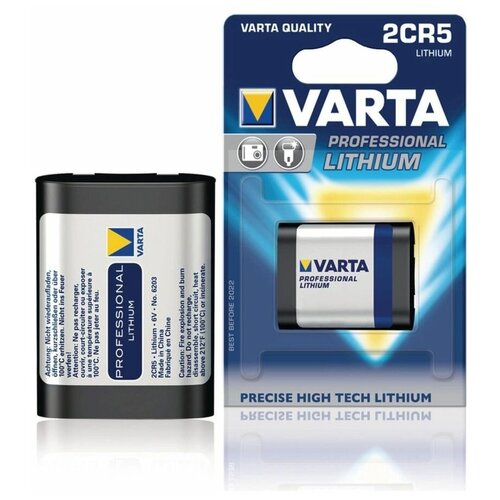 Батарейка литиевая VARTA 2CR5 Professional Lithium 6В бл/1 (6203 301 401)