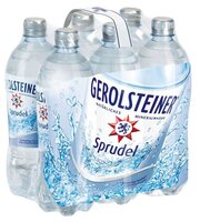 Вода минеральная Gerolsteiner Sprudel газированная, ПЭТ, 6 шт. по 1 л