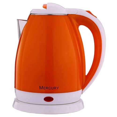 фото Чайник mercury mc-6726, оранжевый/белый