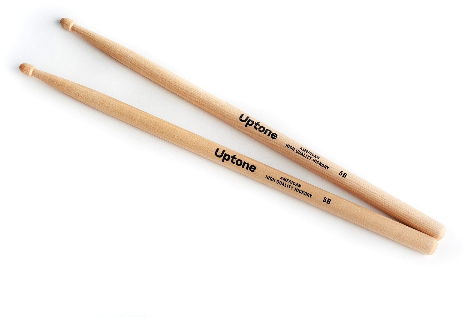 UPTONE American High Quality Hickory 5B барабанные палочки, орех, деревянный наконечник, цвет - натуральный