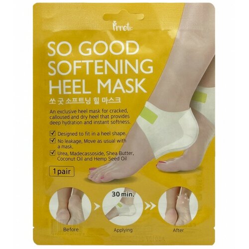 Prreti Маска для пяток Prreti Heel Mask смягчающая с маслом ши, 1 пара