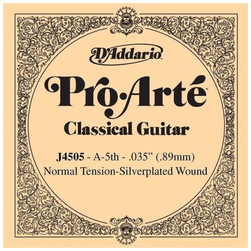 Одиночная струна для классической гитары D'Addario J4505 Pro-Arte набор струн d addario pro arte ej45 1 уп