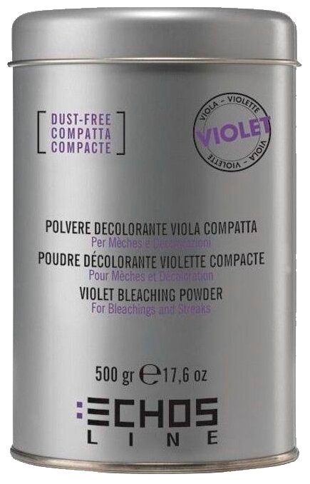 Echosline Осветляющий порошок с фиолетовыми гранулами Violet Dust-Free, 500 мл, 500 г