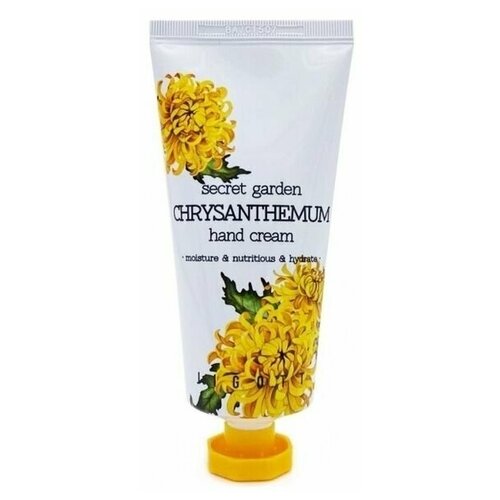 Jigott Крем для рук питательный и увлажняющий с ароматом Хризантемы Secret Garden Hand Cream Chrysanthemum, 100 мл