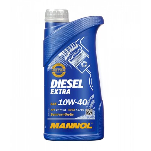 Масло моторное полусинтетическое MANNOL Diesel Extra 10W/40 (1л.) CH-4/SL