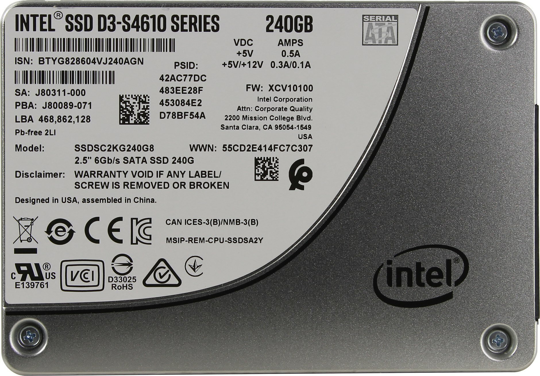 Твердотельный накопитель SSD Intel - фото №6