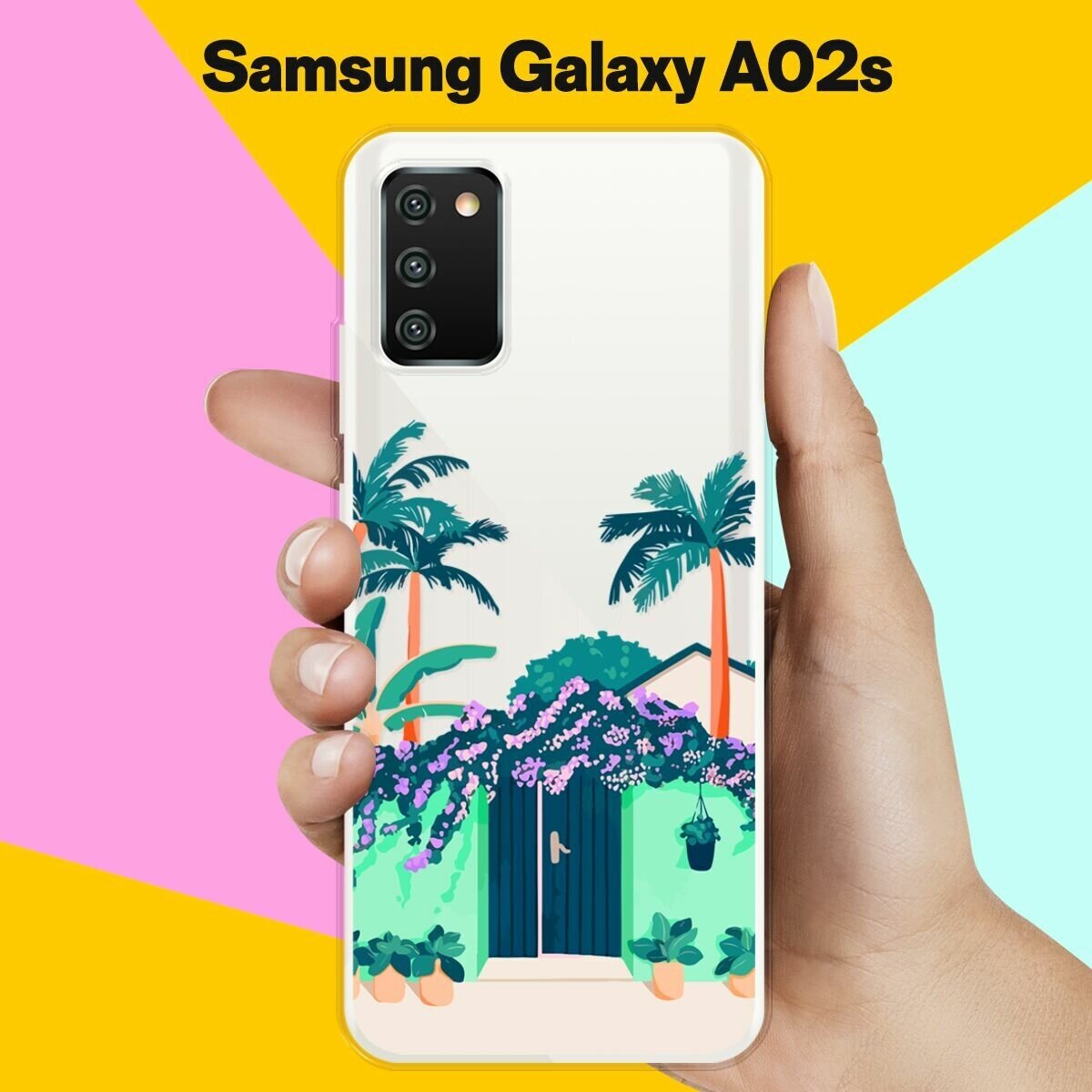 Силиконовый чехол на Samsung Galaxy A02s Забор / для Самсунг Галакси А02с