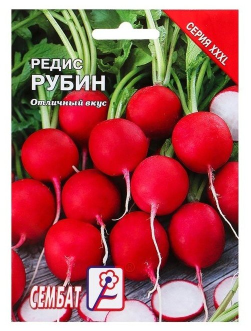 Семена ХХХL Редис "Рубин", 10 г (1шт.)