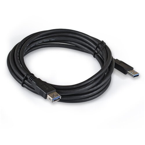 Кабель удлинительный USB A (M) - USB A (F), 1.8м, ExeGate EX-CC-USB3-AMAF-1.8 (EX284932RUS) кабель удлинительный usb 3 0 a m a f 1 8м exegate ex cc usb3 amaf 1 8 ex284932rus