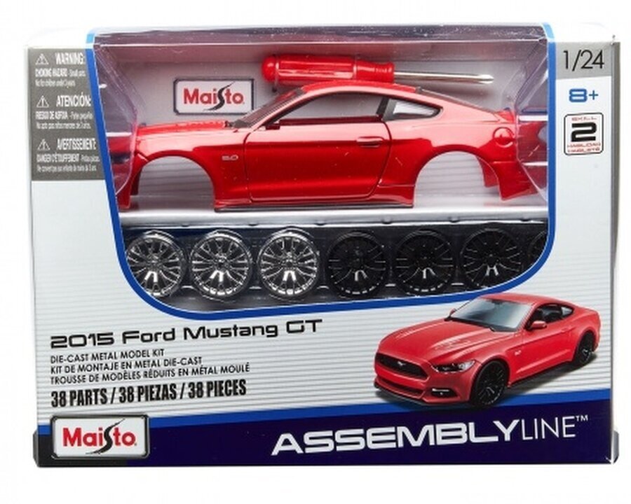 Maisto Модель машины сборная 1:24 "2015 Ford Mustang GT" SPAL, красная - фото №14