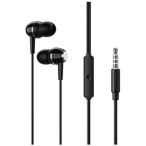 Наушники Borofone BM36 Acura вакуумные микрофон Jack 35 мм кабель 12 м чёрные 538₽