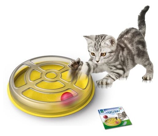 Georplast Игрушка для кошек Vertigo с шариком, пластик, 29 см - фотография № 3