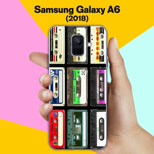 Силиконовый чехол на Samsung Galaxy A6 (2018) Кассеты / для Самсунг Галакси А6 2018